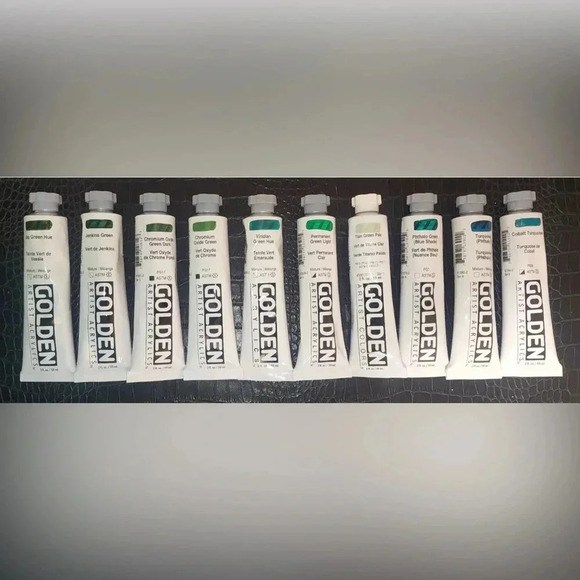 🎨 HUGE LOT of 60 🖌️ GOLDEN ACRYLIC Heavy Body PAINT TUBES 2 fl oz (59mL) - Picture 5 of 7